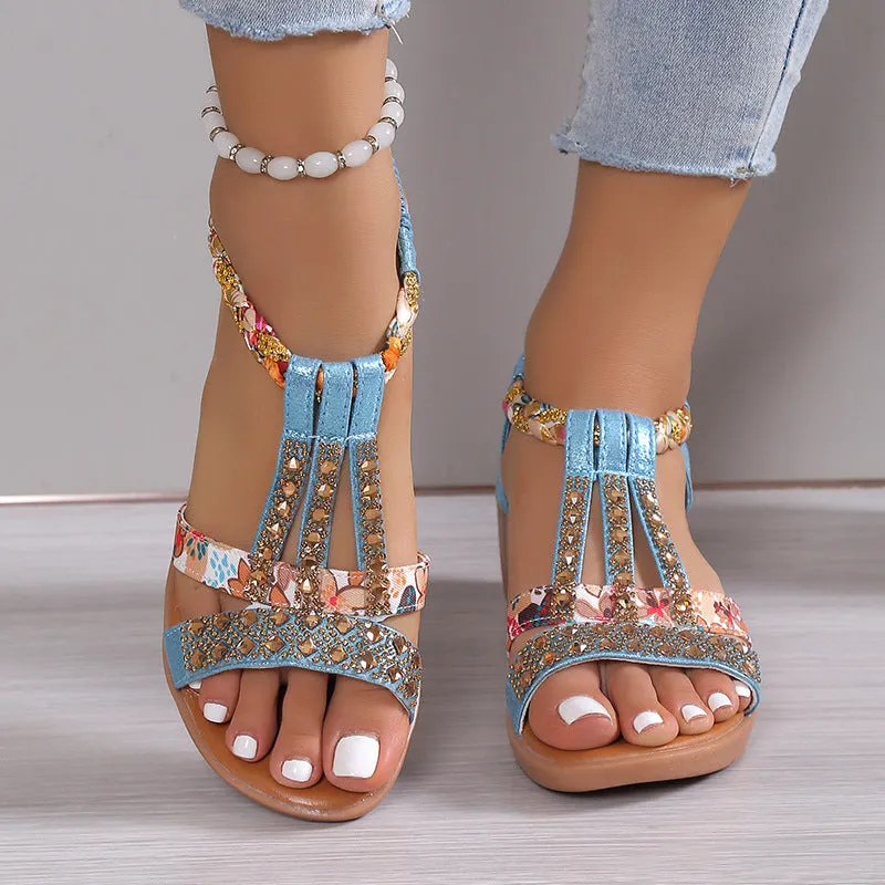 🔥 Women's Summer Rhinestone Open Toe Orthopaedic Sandals