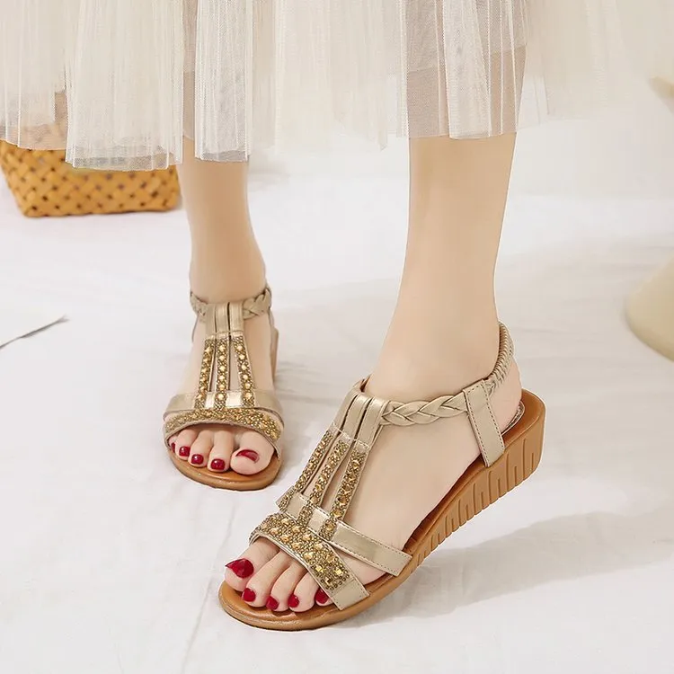 🔥 Women's Summer Rhinestone Open Toe Orthopaedic Sandals