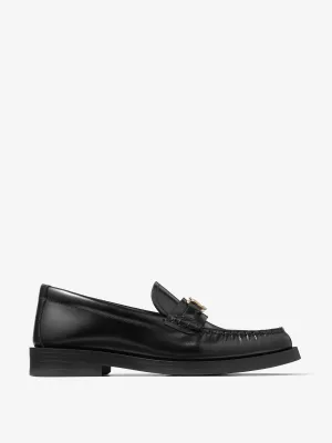 Addie black box calf leather flat loafers
