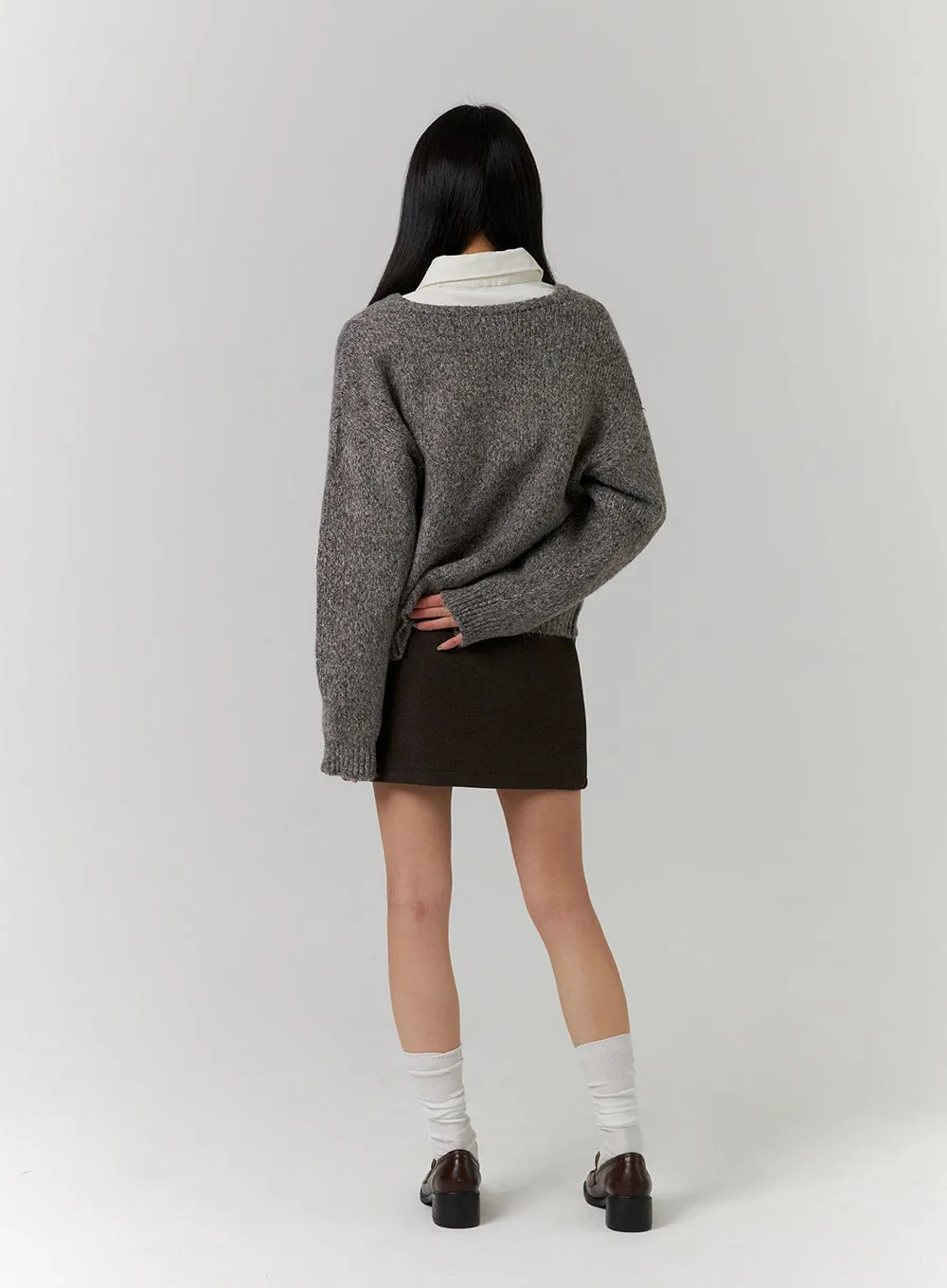 Basic Wool Mini Skirt CD312