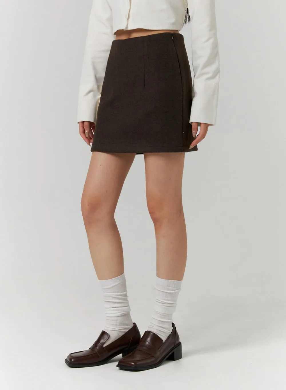 Basic Wool Mini Skirt CD312