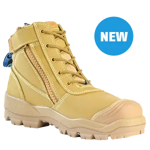 Bata Horizon Ultra Wheat Zip Sided Lace Up Safety Shoe (804-88008)