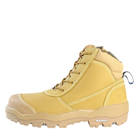 Bata Horizon Ultra Wheat Zip Sided Lace Up Safety Shoe (804-88008)
