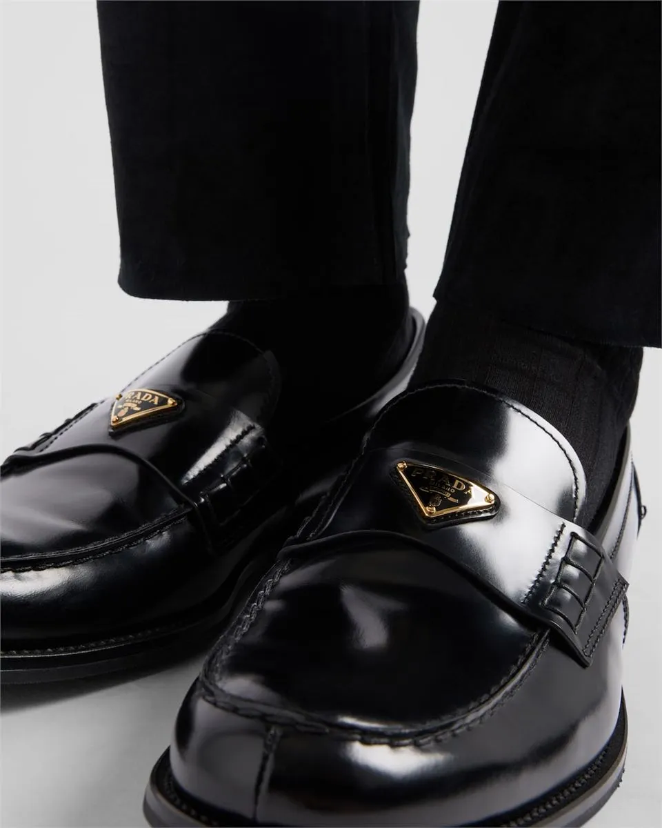 BRUSHED LEATHER LOAFERS