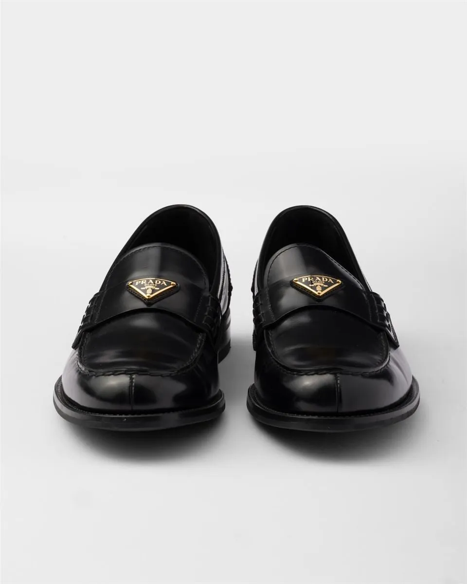 BRUSHED LEATHER LOAFERS
