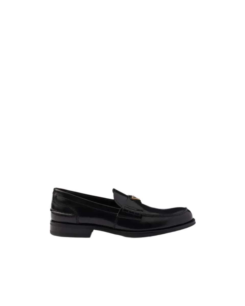 BRUSHED LEATHER LOAFERS