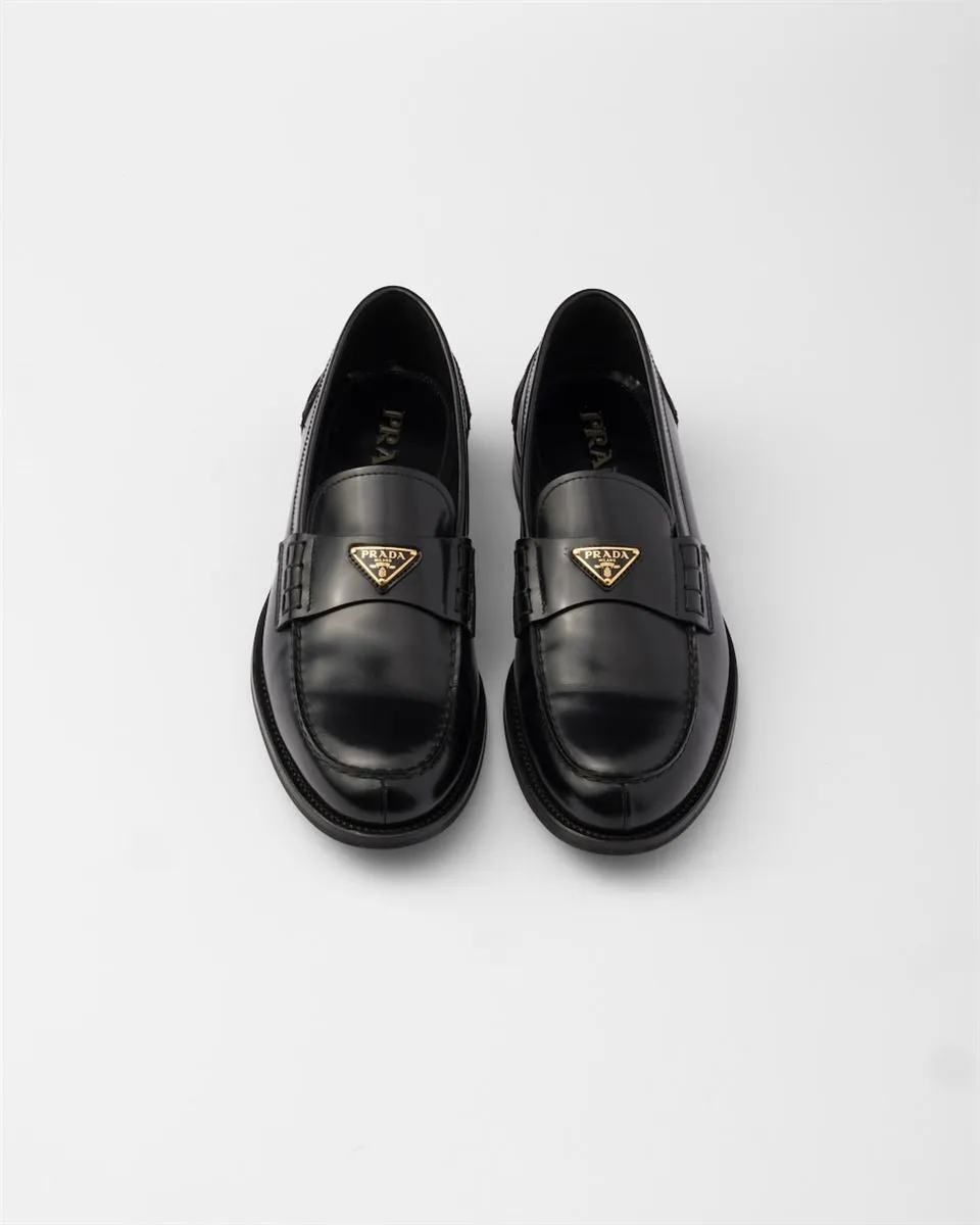 BRUSHED LEATHER LOAFERS