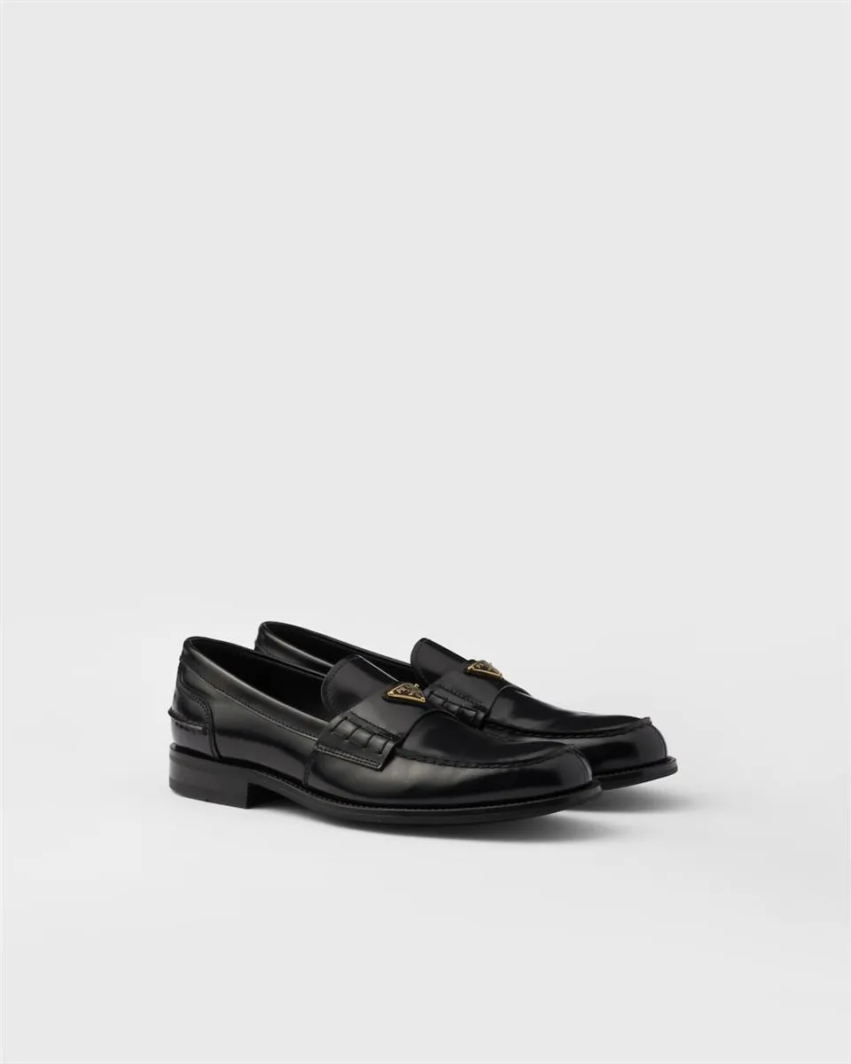 BRUSHED LEATHER LOAFERS