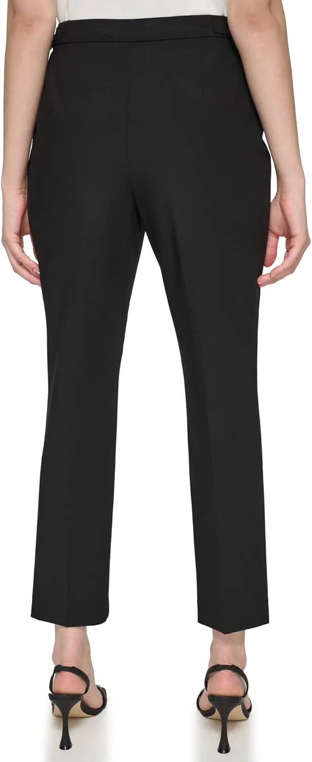 Calvin Klein Women's Woven Flat Pant (Standard and Plus Size)