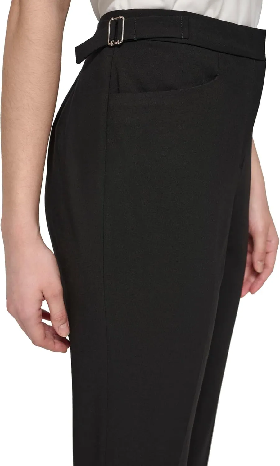 Calvin Klein Women's Woven Flat Pant (Standard and Plus Size)