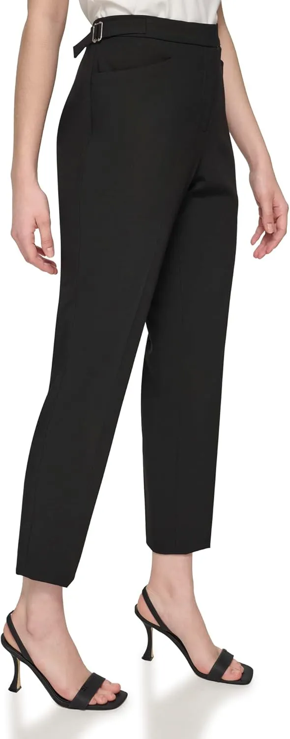 Calvin Klein Women's Woven Flat Pant (Standard and Plus Size)
