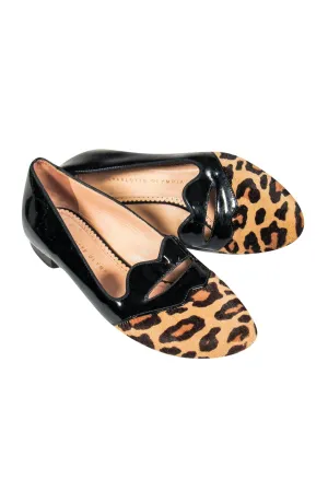 Charlotte Olympia - Calf Hair Leopard Print Flats Sz 7.5
