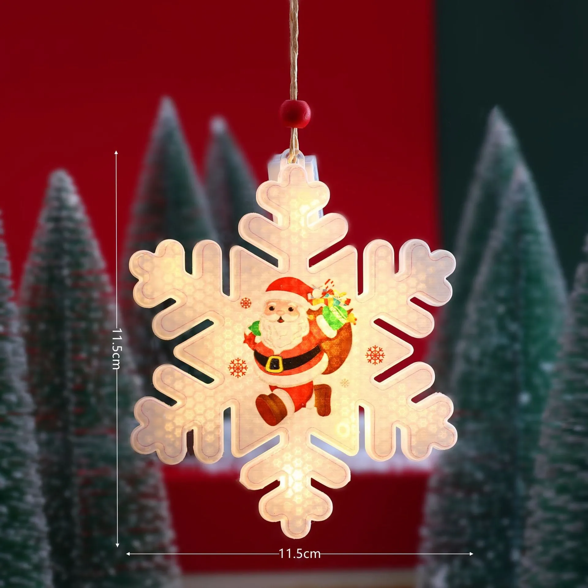 Christmas Hanging Ornaments LED Lights Funny Unique Xmas Tree Fireplace Window Decoration