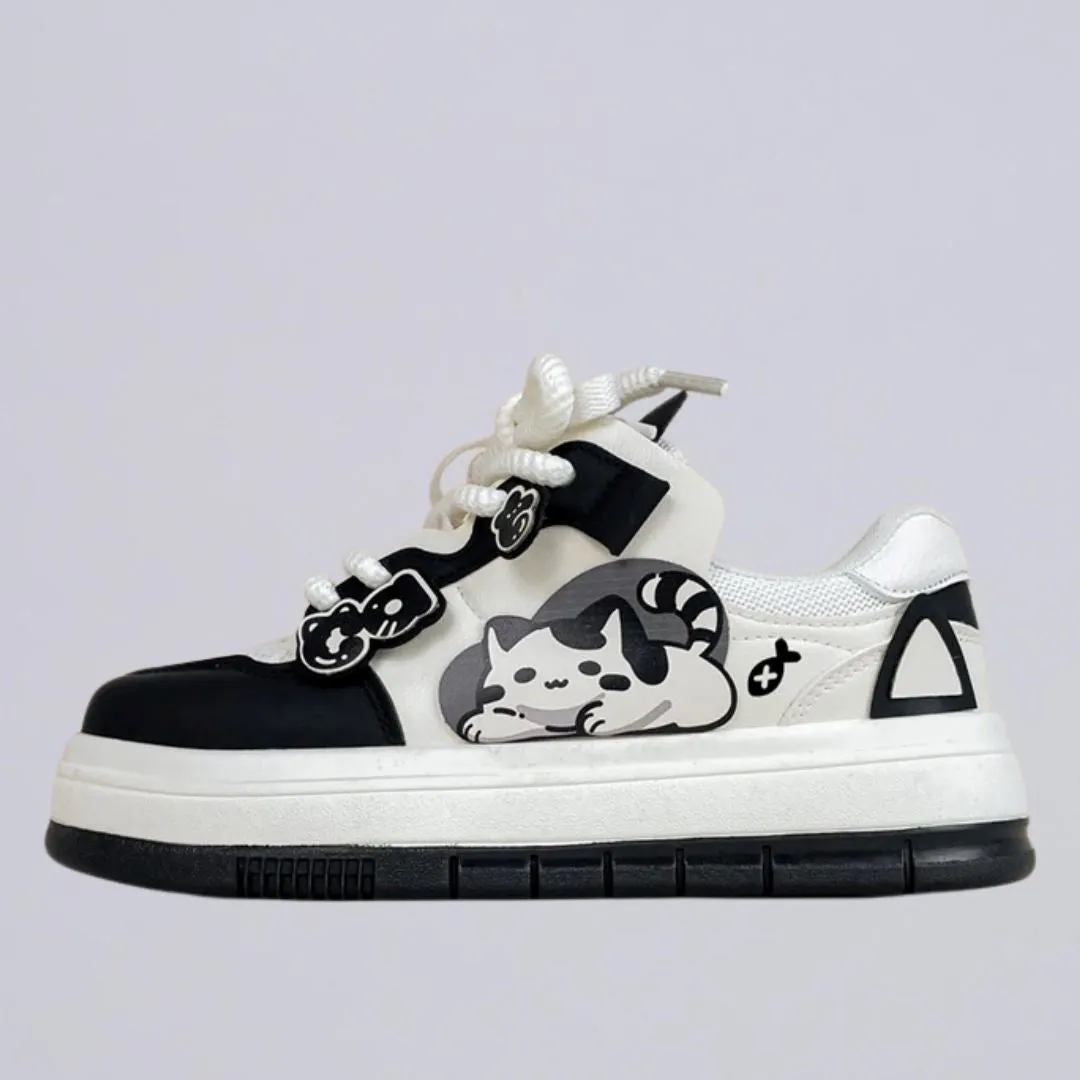 *CLEARANCE* Chubby Cheeks Kitty Casual Sneakers - Women's