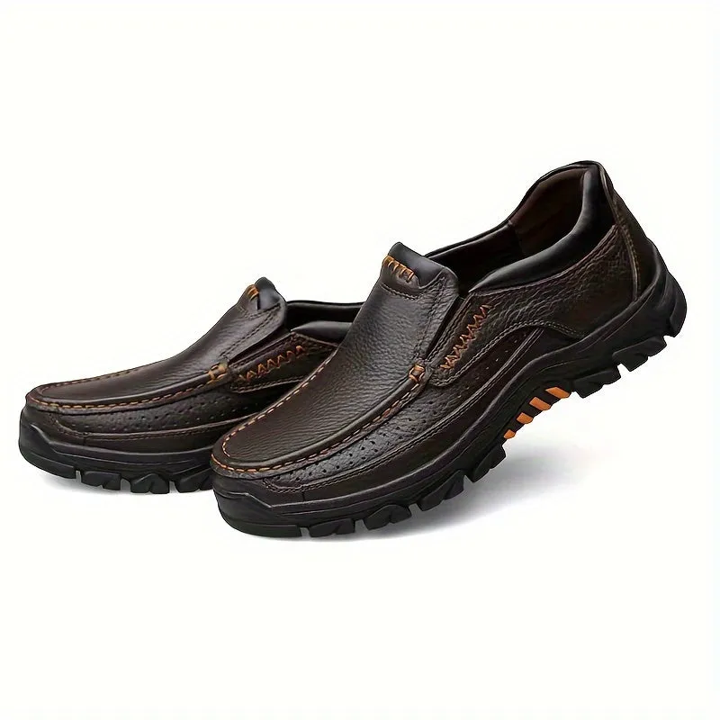 Comfortable Men's Loafers - Lightweight, Breathable, Slip-On Design for Business, Office, Spring, Summer, Autumn - Ideal for Middle-Aged Men's Footwear with Easy Walking Experience