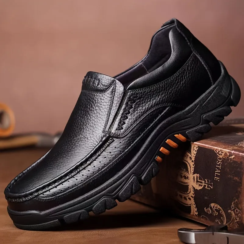 Comfortable Men's Loafers - Lightweight, Breathable, Slip-On Design for Business, Office, Spring, Summer, Autumn - Ideal for Middle-Aged Men's Footwear with Easy Walking Experience