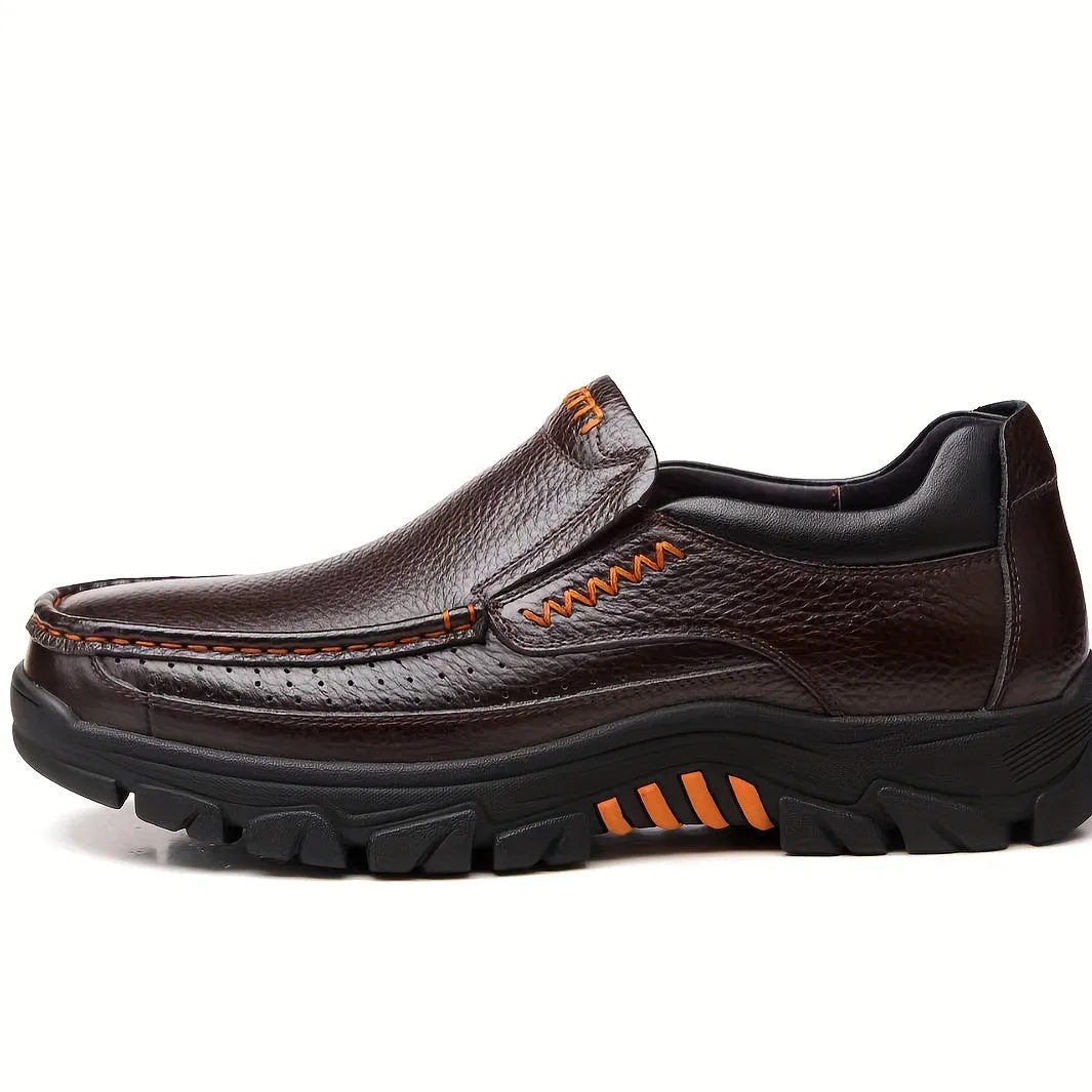 Comfortable Men's Loafers - Lightweight, Breathable, Slip-On Design for Business, Office, Spring, Summer, Autumn - Ideal for Middle-Aged Men's Footwear with Easy Walking Experience