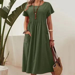 Danika™ | Vintage-Inspired Loose Fit Cotton Dress