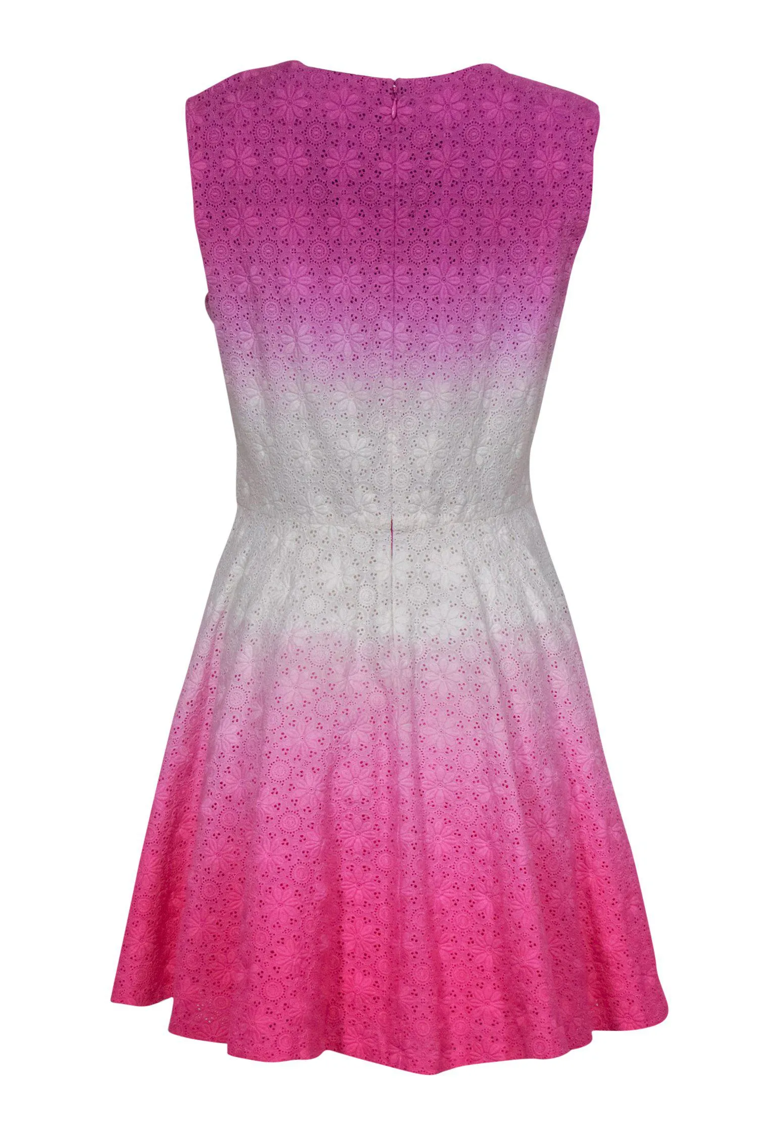 Diane von Furstenberg - Pink & White Ombre Lace Fit & Flare Dress Sz 10