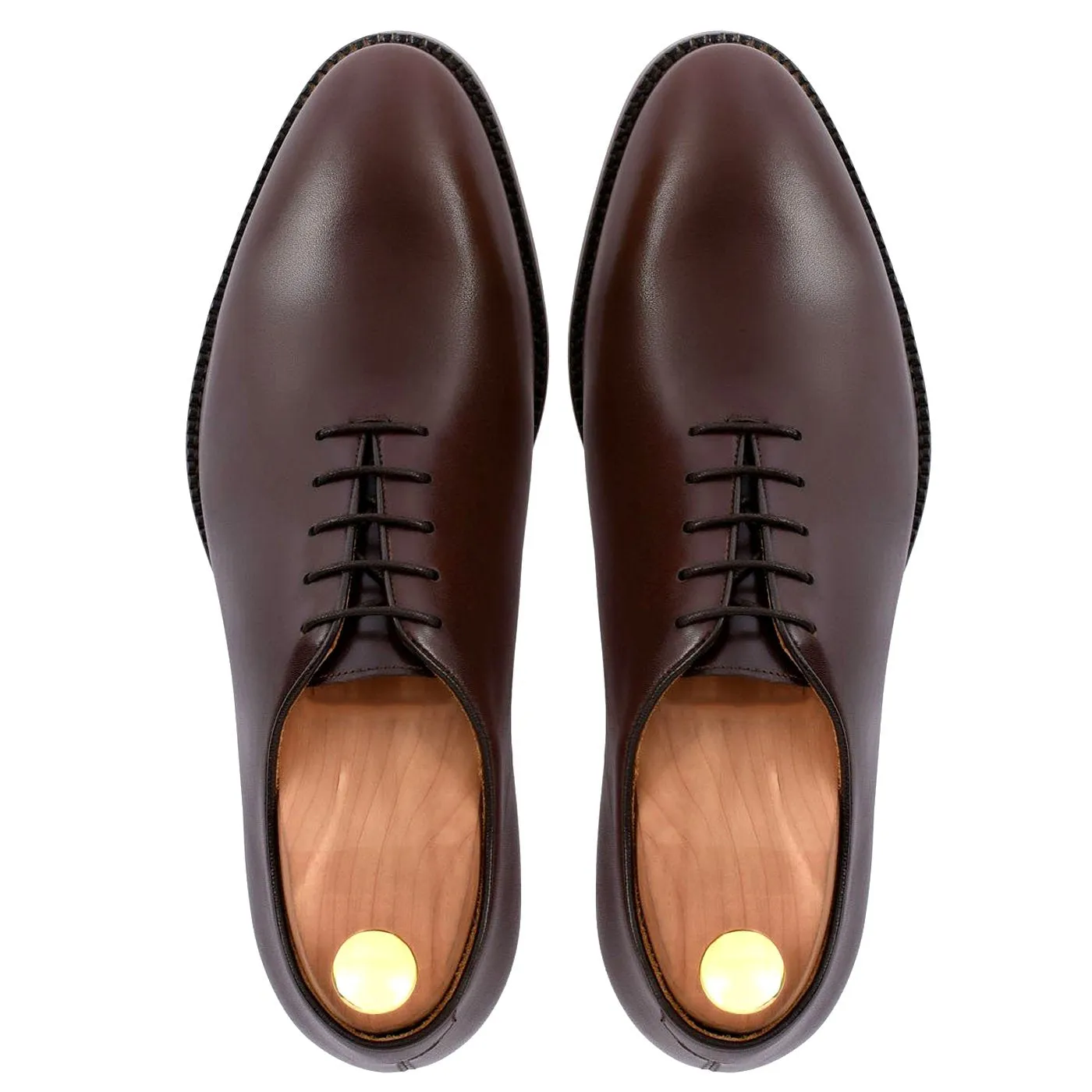 Flat Feet Shoes - Brown Leather Drayton One Cut Oxfords with Arch Support