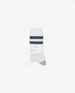 GS05.0265 - Striped Sock - Nature, Denim Blue