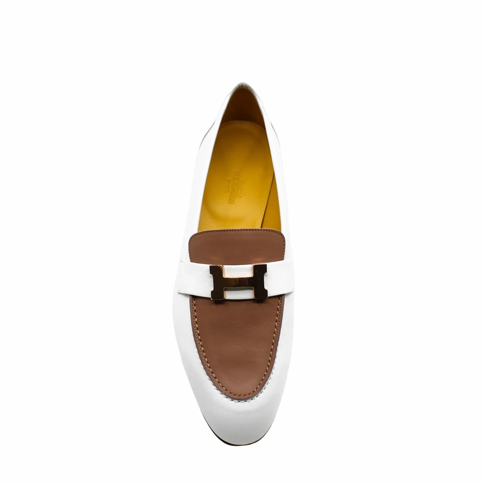 H loafer white mix beige pink rghw buckle #39