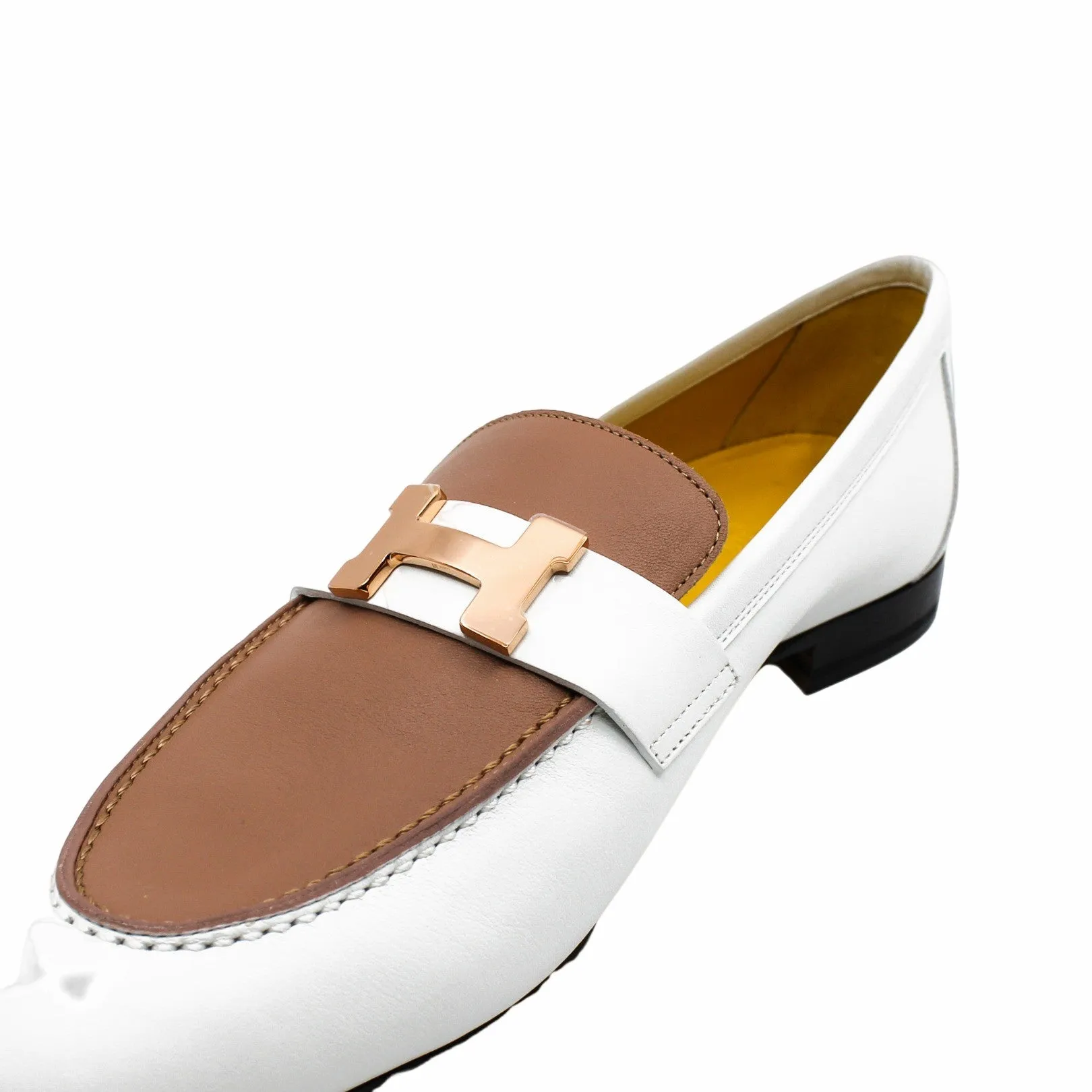 H loafer white mix beige pink rghw buckle #39