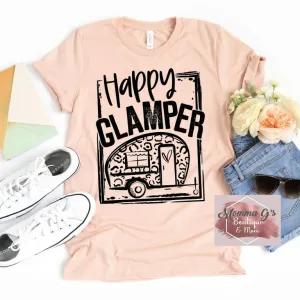 Happy Glamper with a touch of leopard T-shirt