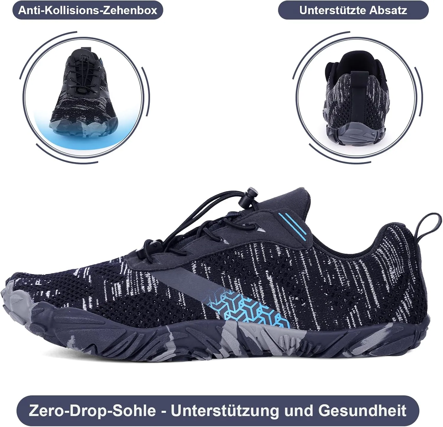 Hike Barefoot Womens Barefoot Shoes Women Minimalist Trail Running Shoes Non-Slip Breathable Wide Toe Shoes Zero Drop Lightweight Hiking Shoes