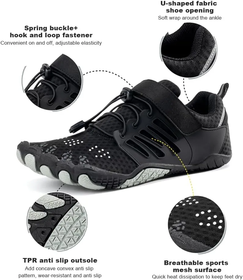 Hike Barefoot Womens Barefoot Shoes Women Minimalist Trail Running Shoes Non-Slip Breathable Wide Toe Shoes Zero Drop Lightweight Hiking Shoes