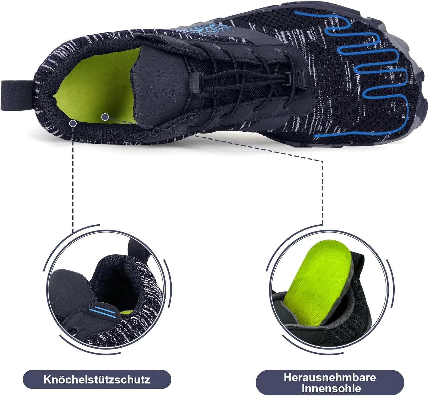 Hike Barefoot Womens Barefoot Shoes Women Minimalist Trail Running Shoes Non-Slip Breathable Wide Toe Shoes Zero Drop Lightweight Hiking Shoes