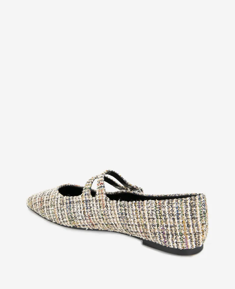 Jasmine Tweed Mary Jane Flat