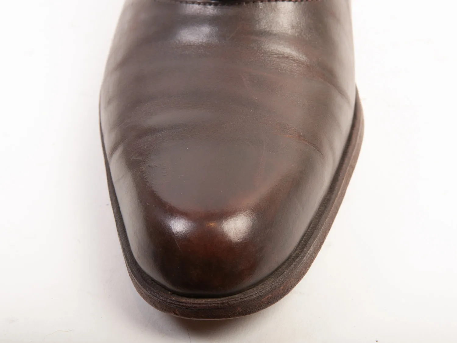 John Fluevog Brown Leather Twin Turbine Oxfords
