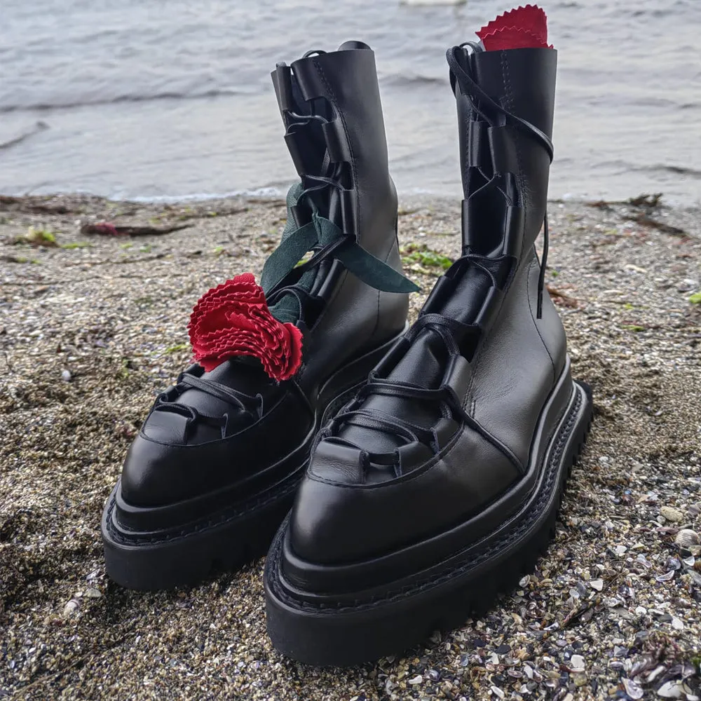 Make this flower great again red touch booties