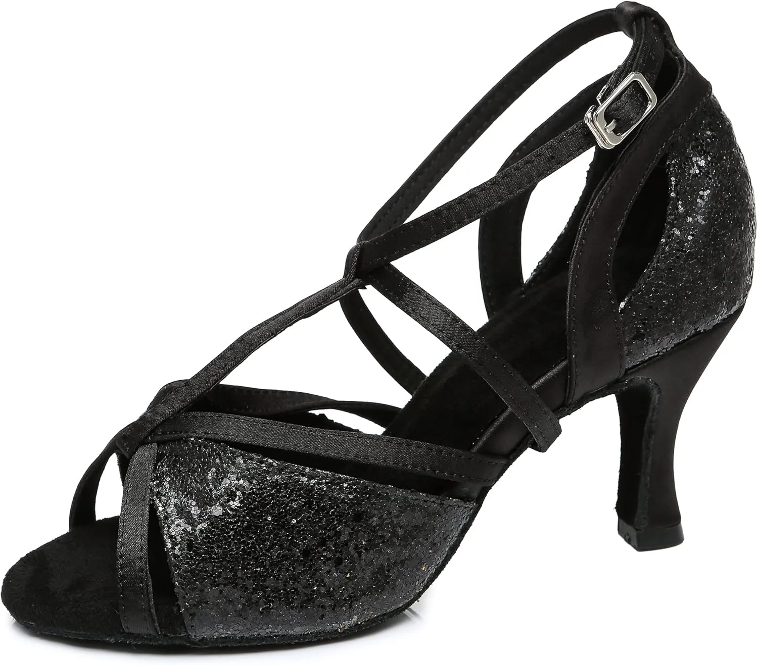 Minishion Practice Ballroom Dance Shoes T-strap Dance Heel L454