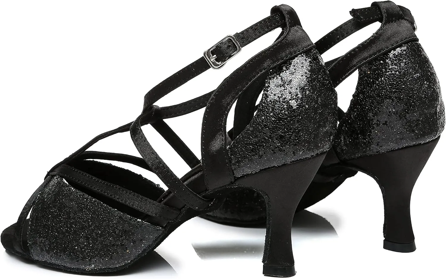 Minishion Practice Ballroom Dance Shoes T-strap Dance Heel L454