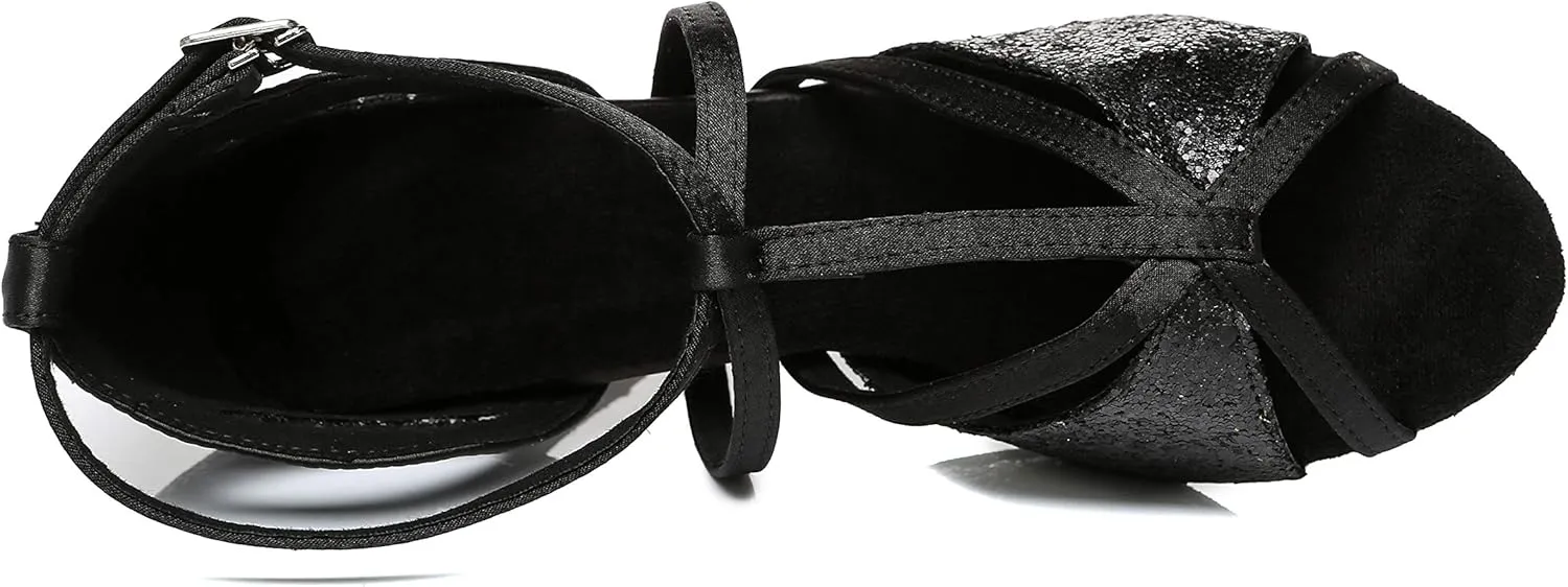 Minishion Practice Ballroom Dance Shoes T-strap Dance Heel L454