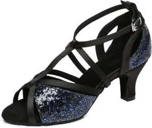 Minishion Practice Ballroom Dance Shoes T-strap Dance Heel L454