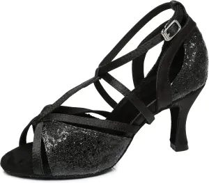 Minishion Practice Ballroom Dance Shoes T-strap Dance Heel L454