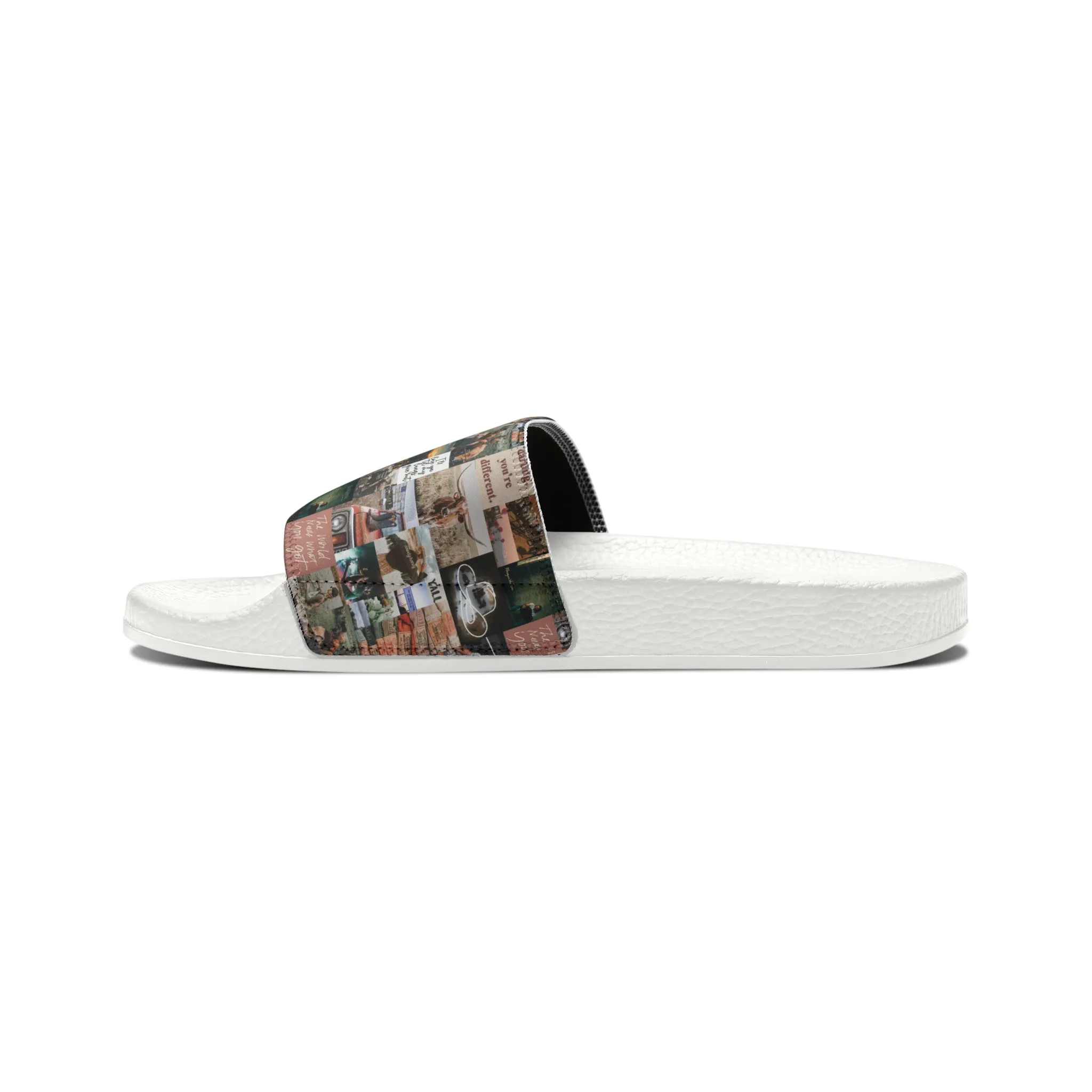 Morgan Wallen Darling You're Different Collage Youth Slide Sandals