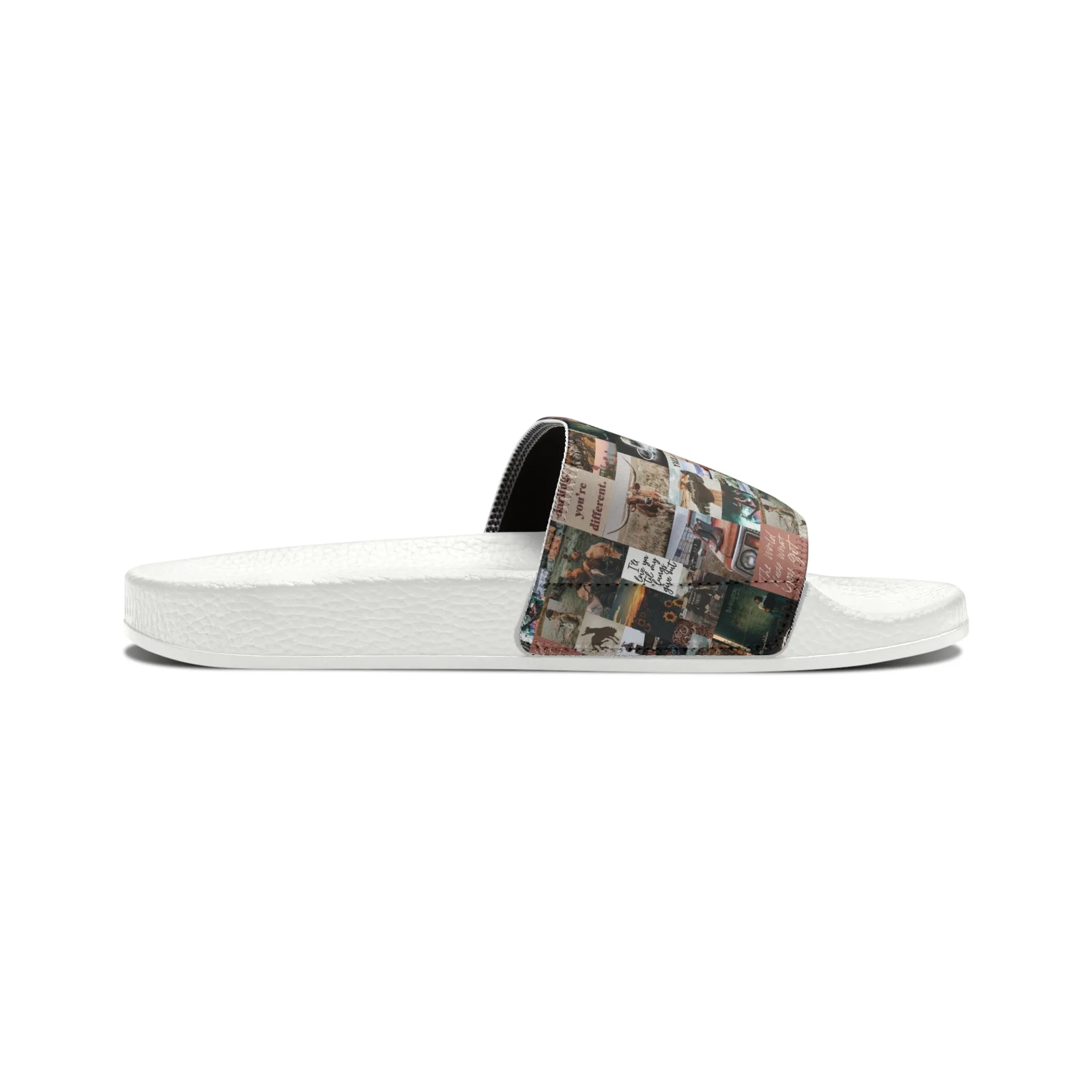 Morgan Wallen Darling You're Different Collage Youth Slide Sandals