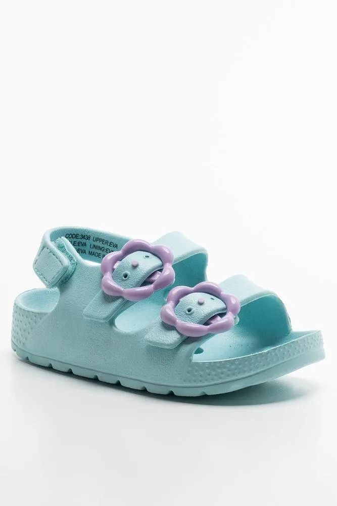 Moulded Double Strap Sandal Aqua