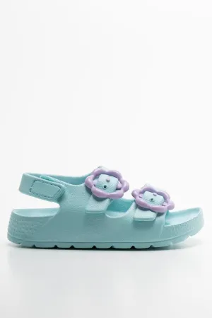 Moulded Double Strap Sandal Aqua