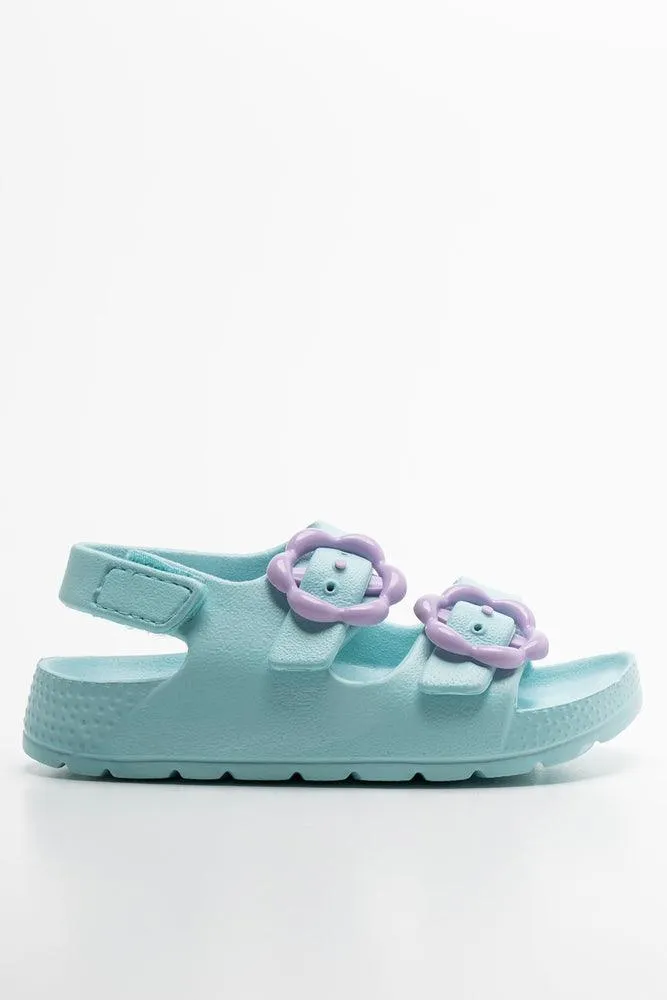Moulded Double Strap Sandal Aqua
