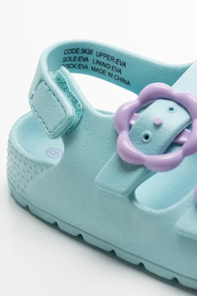 Moulded Double Strap Sandal Aqua