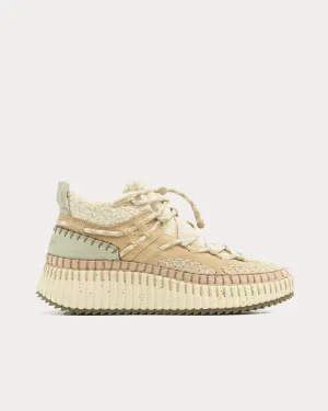 Nama Lace-Up Milky Mint Mid Top Sneakers