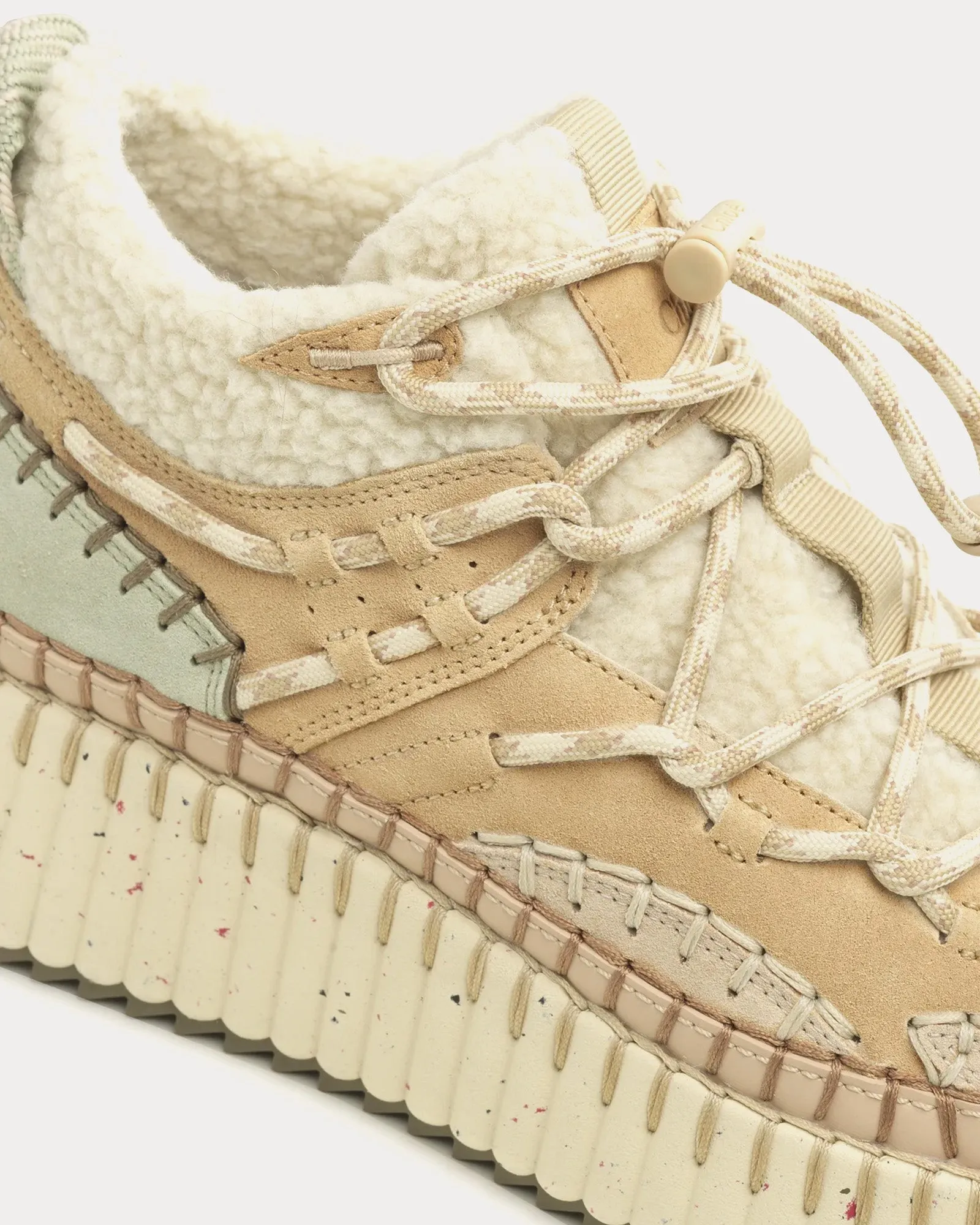 Nama Lace-Up Milky Mint Mid Top Sneakers