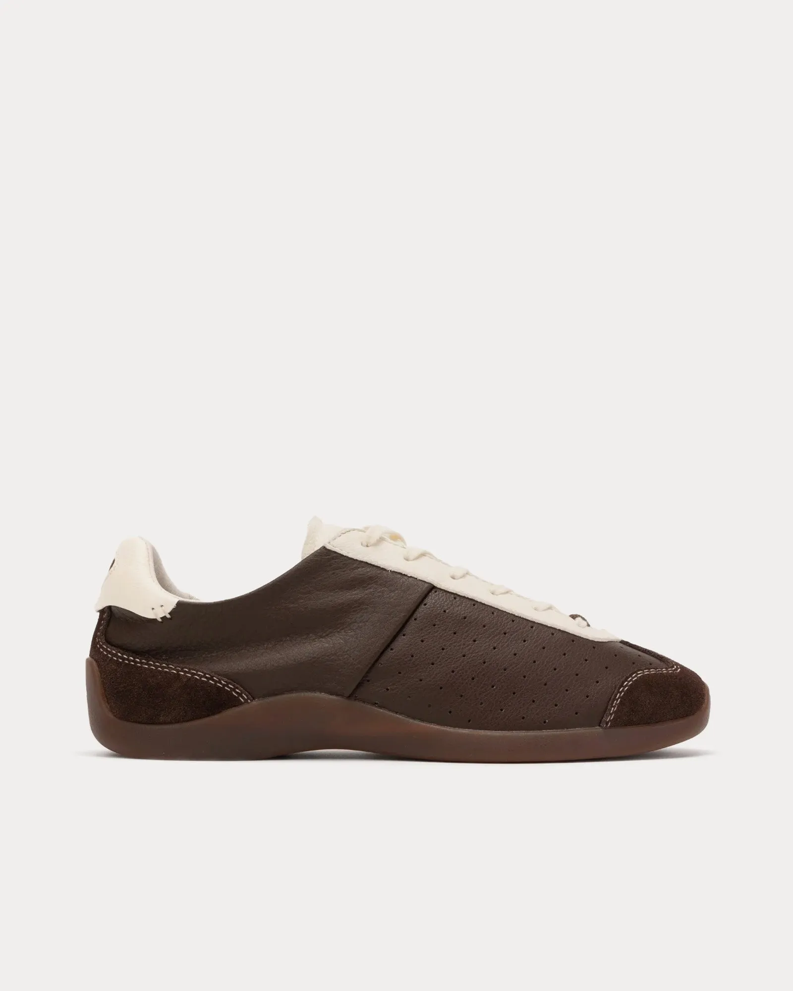 New Ballet Brown / Antique White Low Top Sneakers