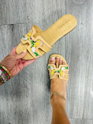 Raffia Keep You Smiling Sandals