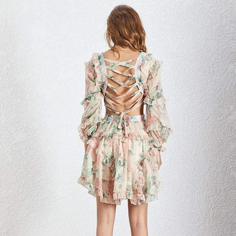 Ruffle Mini Dress-OUT OF STOCK